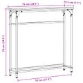 vidaXL Konzolový stôl Staré drevo 75 x 19,5 x 75 cm Kompozitné drevo