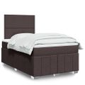 vidaXL Boxspring posteľ s matracom tmavohnedá 120x190 cm látka