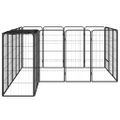 vidaXL Ohrádka pre psov 18 panelov čierna 50x100 cm práškovaná oceľ