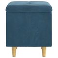 vidaXL Ottoman s Úložným Priestorom Modrá 40 x 40 x 45 cm Zamat