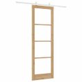 vidaXL Posuvné dvere 78 x 232 cm Masívne borovicové drevo a sklo