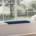 vidaXL Vankúš na lavičku Pl plush kord Námornícka modrá Hĺbka 35 cm