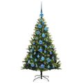 vidaXL Umelý vianočný stromček s kĺbmi 150 LED Zelená 120 cm PVC a PE