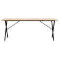 vidaXL Jedálenský stolík v tvare X 200x100x75,5 cm borovica a oceľ