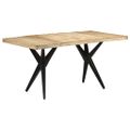 vidaXL Jedálenský stôl 160x80x76 cm surové mangovníkové drevo