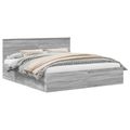 vidaXL Rám postele Sivý Sonoma 200 x 200 cm Kompozitné drevo