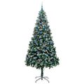 vidaXL Umelý vianočný stromček Zelená 240 cm PVC a Oceľ a Plast