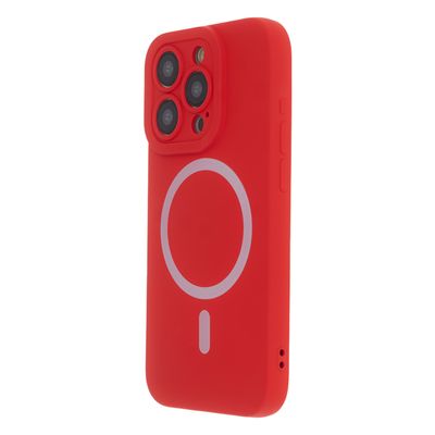 Silikónové mäkké puzdro Mag pre iPhone 12 6,1" červená