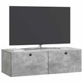 vidaXL Nástenná TV skrinka 98 x 41 x 30 cm Betónovo sivá