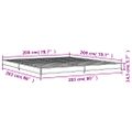 vidaXL Posteľný rám dub sonoma 200x200 cm kompozitné drevo a kov