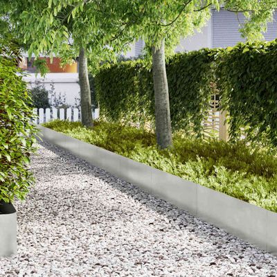 vidaXL Obrubník trávnika 10 ks 100 x 0,05 x 30 cm Nerezová oceľ