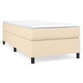 vidaXL Posteľný rám s boxspringom krémová 100x200 cm látka