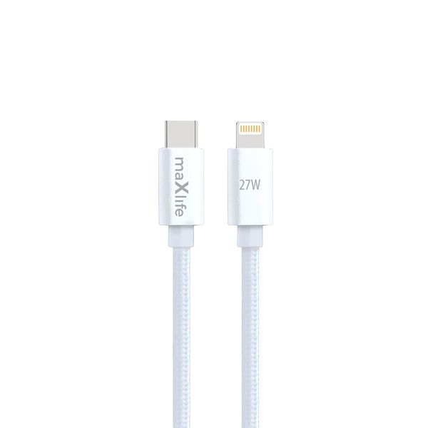 Maxlife kábel MXUC-12 USB-C - Lightning 2,0 m 27W biely