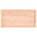 vidaXL Stolová doska 100x50x(2-6) cm neošetrený dubový masív