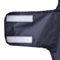 vidaXL Pláštenka pre psa s reflexnými prúžkami, polyesterová, námornícka modrá, XL