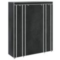 vidaXL Látkový šatník s priečinkami a tyčami 45x150x176 cm, čierny