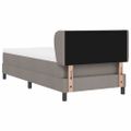 vidaXL Posteľ s pružinovým rámom Sivohnedá 90 x 200 cm látka