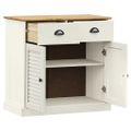 vidaXL Komoda so zásuvkami VIGO 78x40x75 cm biela borovicový masív