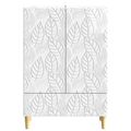 vidaXL Servírovacia skriňa Biela s vysokým leskom 66 x 34,5 x 95 cm