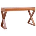 vidaXL Počítačový stôl prírodný 115x47x77 cm masívne mahagónové drevo