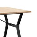 vidaXL Jedálenský stolík v tvare Y 200x100x75,5 cm borovica a oceľ