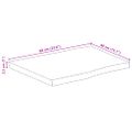 vidaXL Stolová doska živá hrana 60x40x2,5 cm masívny surový mangovník