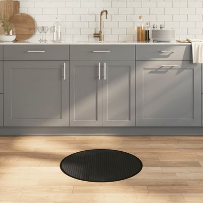vidaXL Koberec obdĺžnikový čierny 60 cm bambus