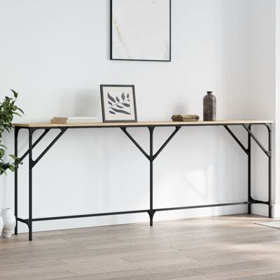 vidaXL Konzolový stolík dub sonoma 200x29x75 cm kompozitné drevo