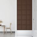 vidaXL Nástenné panely 12 ks hnedé 30x30 cm umelá koža 1,08 m²
