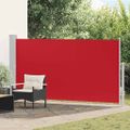 vidaXL Zaťahovacia bočná markíza na terasu 170x300 cm, červená