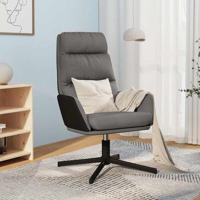 vidaXL Relaxačné kreslo bledosivé látkové