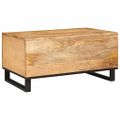 vidaXL Konferenčný stolík Prírodná 80 x 50 x 40 cm Masívne mango drevo