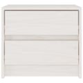 vidaXL Nočné stolíky 2 ks biele 40x30,5x35,5 cm borovicový masív