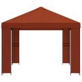 vidaXL Altánok 4 × 3 m Tehlová Polyester a oceľ 190 gsm