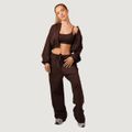 Dámska mikina Zip-Up NEO Mocha - GymBeam, veľkosť M, 40.3% modal, 39.8% cotton, 15.2% polyester, 4.7% elastane