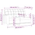 vidaXL 2-miestna pohovka s vankúšmi hnedá 140 cm látka