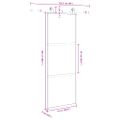 vidaXL Posuvné dvere s kovaním 76x205 cm tvrdené sklo a hliník úzke