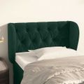 vidaXL Čelo postele so záhybmi tmavozelený 83x23x78/88 cm zamat