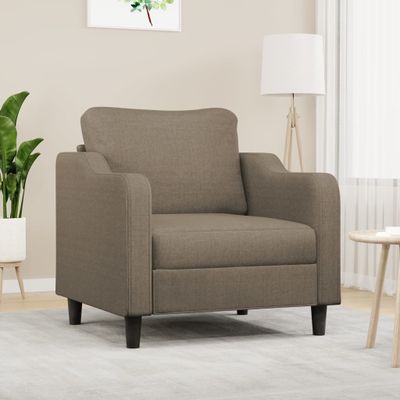 vidaXL Jednomiestna pohovka, sivohnedá 60 cm, látka