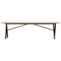 vidaXL Jedálenský stolík v tvare X 160x40x45 cm borovica a oceľ