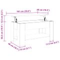vidaXL Konferenčný stolík Čierny dub 101 x 49 x 52 cm Kompozitné drevo