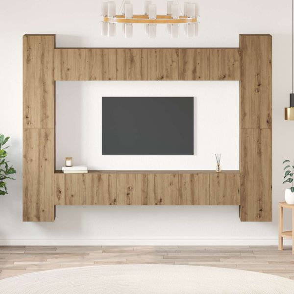 vidaXL Zostava TV skriniek 10 pcs Remeselný dub 30,5 x 30 x 90 cm