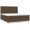 vidaXL Boxspring posteľ s matracom tmavohnedá 180x200 cm látka