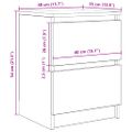 vidaXL TV skrinka biela 40x35x54 cm spracované drevo