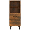vidaXL Komoda dymový dub 34,5x34x90 cm spracované drevo