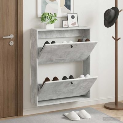 vidaXL Nástenný botník BREDA 71 x 17 x 86 cm Kompozitné drevo