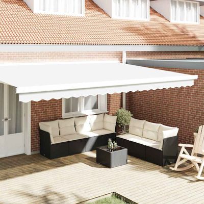 vidaXL Nahrádzajúci lem markízy Biela 480 x 20 cm Polyester