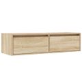 vidaXL TV skrinka s LED svetlami dub sonoma 100X35,5x25 cm