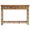 vidaXL Konzolový stolík 110x30x76 cm masívne recyklované drevo