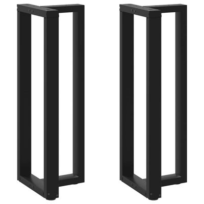 vidaXL Nohy barového stola v tvare T, 2 ks, čierne, 40x35x(110-111) cm, oceľové
